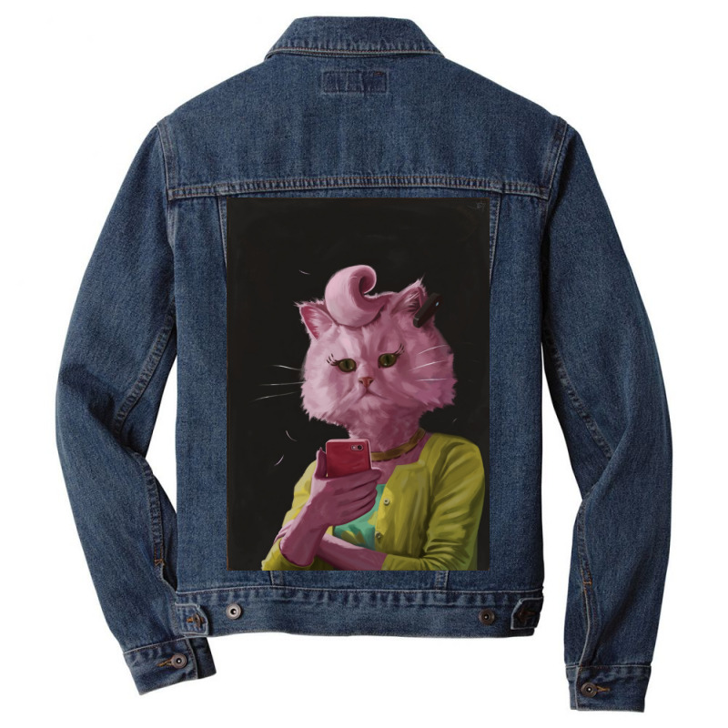 Dedicated Cat Poster Boy Men Denim Jacket | Artistshot