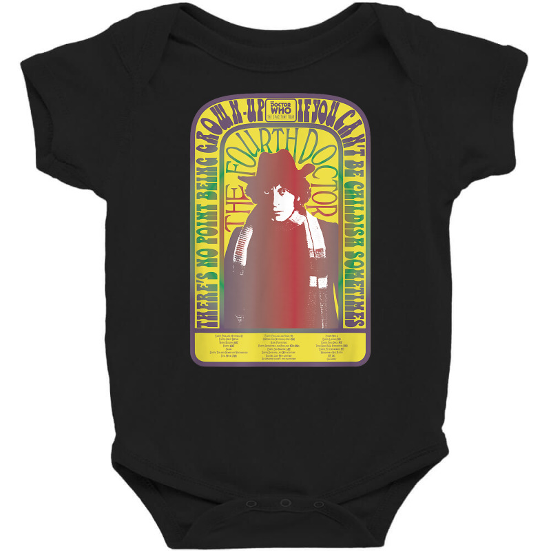 Doctor Who Spacetime Tour 4th Doctor Baker T Shirt Baby Bodysuit by adam.troare | Artistshot