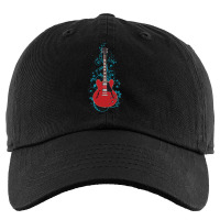 Red Semi-hollow Electric Guitar Flowering Vines Kids Cap | Artistshot