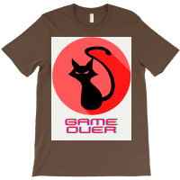 Game Over Evil Black Cat Poster Gift T-shirt | Artistshot