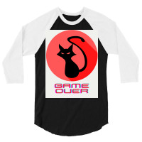 Game Over Evil Black Cat Poster Gift 3/4 Sleeve Shirt | Artistshot