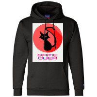 Game Over Evil Black Cat Poster Gift Champion Hoodie | Artistshot