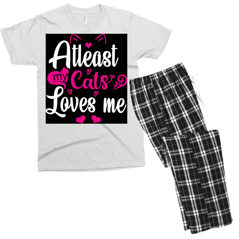 Funny Meh Cat For Cat Lovers Poster Nostalgia Men's T-shirt Pajama Set | Artistshot