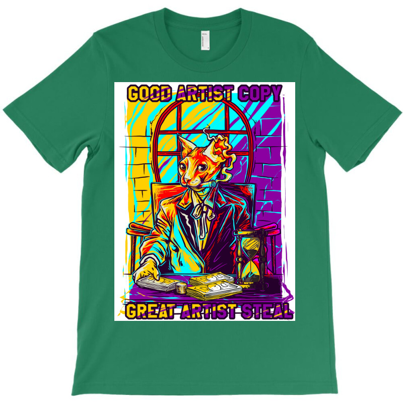 Gangster Cat Poster Stars T-Shirt by globossterkyc | Artistshot