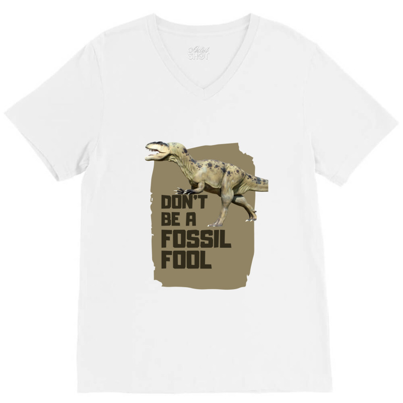 Fossil Fool V-neck Tee | Artistshot