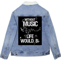 Music Sad Poster Unisex Sherpa-lined Denim Jacket | Artistshot