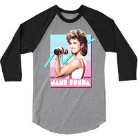 Jane Fonda  Fitness 80s 3/4 Sleeve Shirt | Artistshot