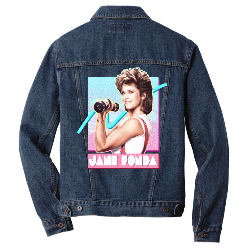 Jane Fonda  Fitness 80s Men Denim Jacket | Artistshot