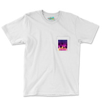 Incredibly Vibrant Sunset Synthwave Pocket T-shirt | Artistshot