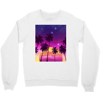 Incredibly Vibrant Sunset Synthwave Crewneck Sweatshirt | Artistshot