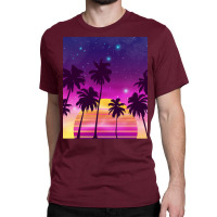 Incredibly Vibrant Sunset Synthwave Classic T-shirt | Artistshot