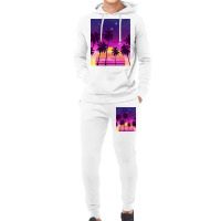 Incredibly Vibrant Sunset Synthwave Hoodie & Jogger Set | Artistshot