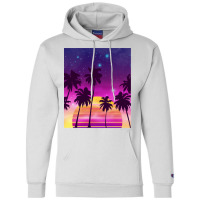 Incredibly Vibrant Sunset Synthwave Champion Hoodie | Artistshot