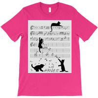 Musical Cat Kitten Music Clef Poster Copy T-shirt | Artistshot