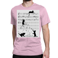 Musical Cat Kitten Music Clef Poster Copy Classic T-shirt | Artistshot