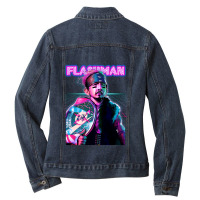 Flashman 'dominate Decade' Design Ladies Denim Jacket | Artistshot