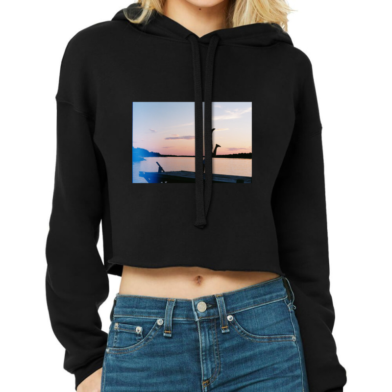 Handstands During The Sunset Cropped Hoodie by SuzanneElaineSehorn | Artistshot