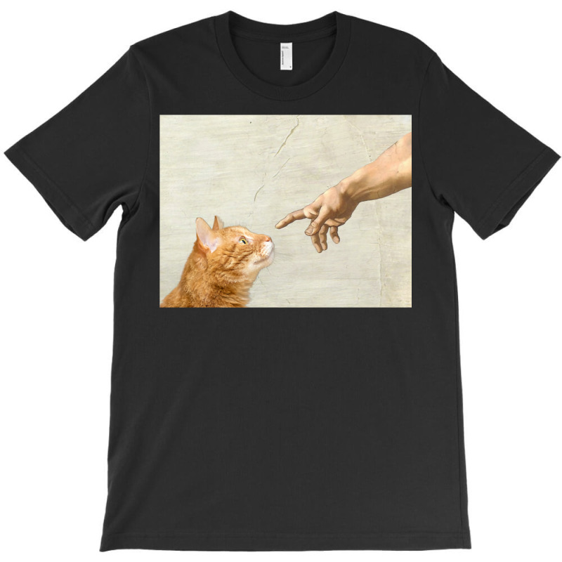 Indie Aesthetic Michaelangelo Creation Cat Art Cute Y2k 90s   Cute Ora T-shirt | Artistshot