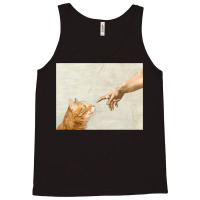 Indie Aesthetic Michaelangelo Creation Cat Art Cute Y2k 90s   Cute Ora Tank Top | Artistshot