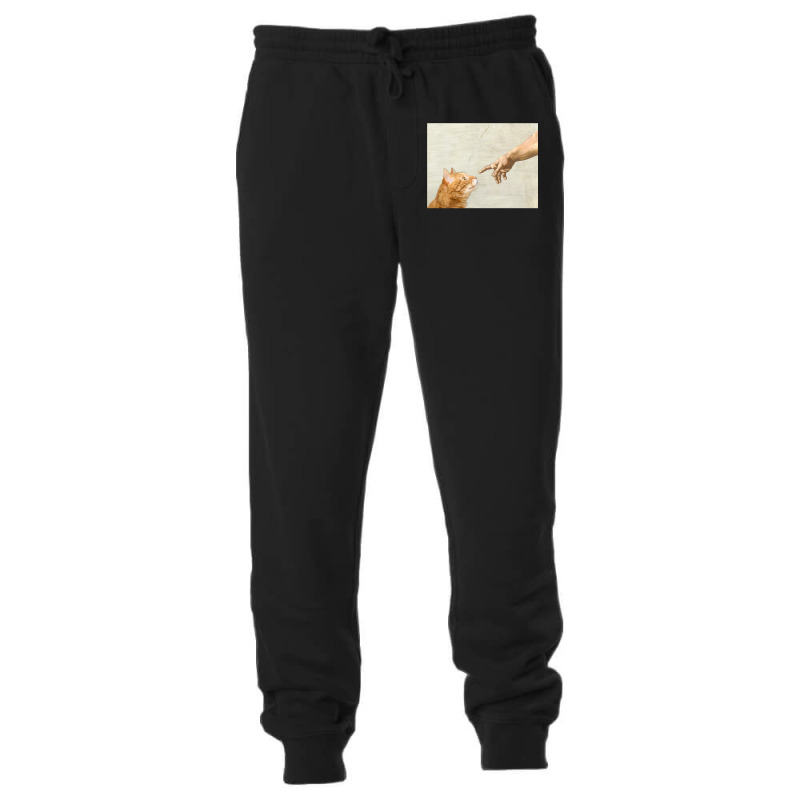 Indie Aesthetic Michaelangelo Creation Cat Art Cute Y2k 90s   Cute Ora Unisex Jogger | Artistshot