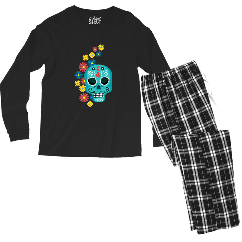 Fate And Prophecy Final Destination Halloween Skull Amelie Lens Men's Long Sleeve Pajama Set by StefanyIveson | Artistshot