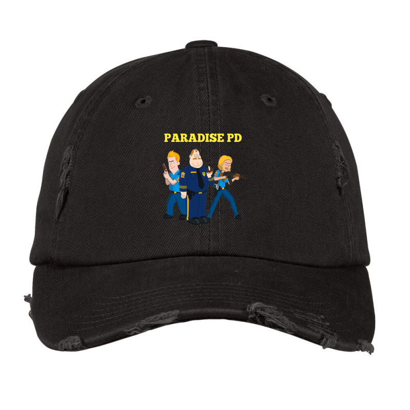 Paradise Pd Police Bullet Funny Essential 1 Vintage Cap by StarActon | Artistshot