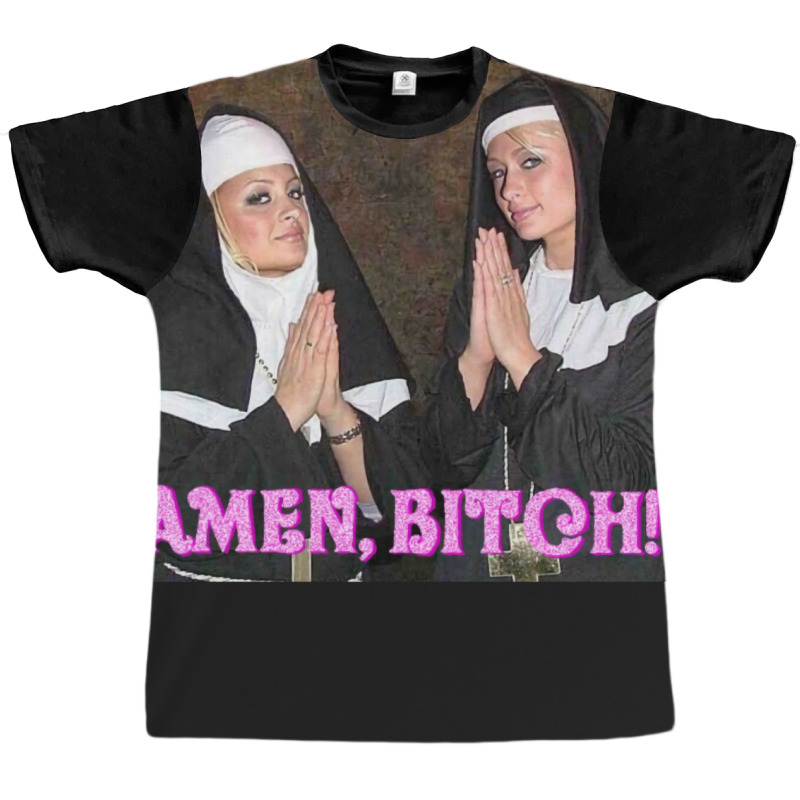 Paris Hilton And Nicole Richie Nuns Graphic T-shirt by majebiklaarw | Artistshot