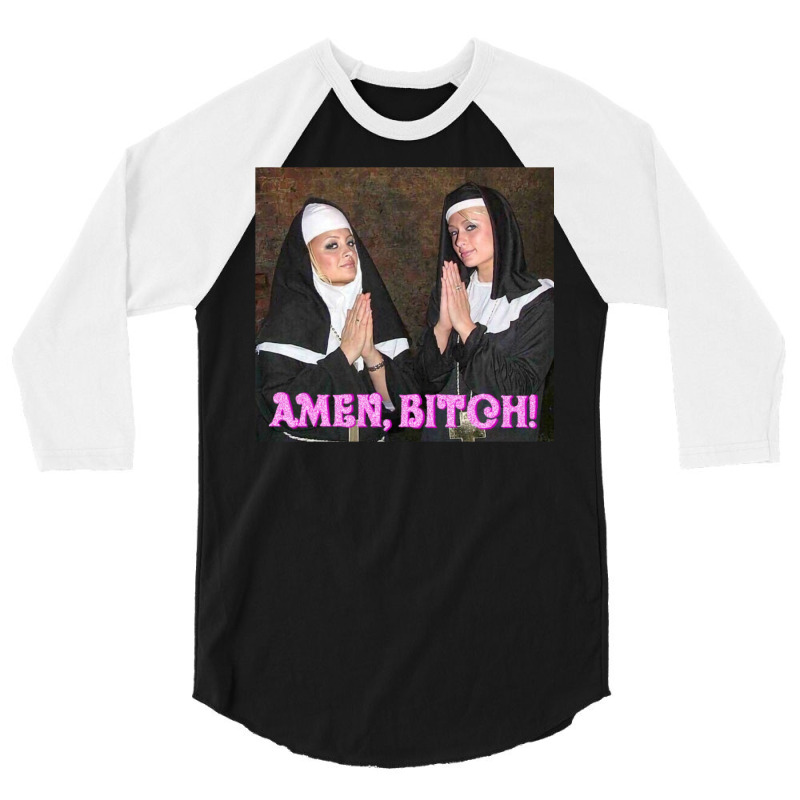 Paris Hilton And Nicole Richie Nuns 3/4 Sleeve Shirt by majebiklaarw | Artistshot