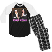 Paris Hilton And Nicole Richie Nuns Men's 3/4 Sleeve Pajama Set | Artistshot