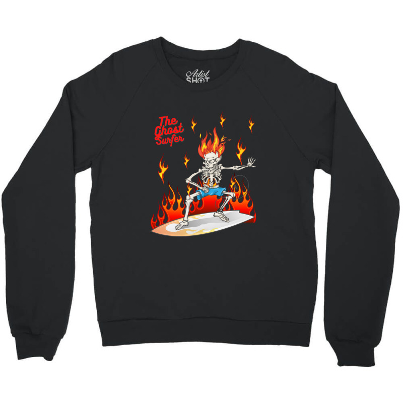 The Ghost Surfer Crewneck Sweatshirt | Artistshot