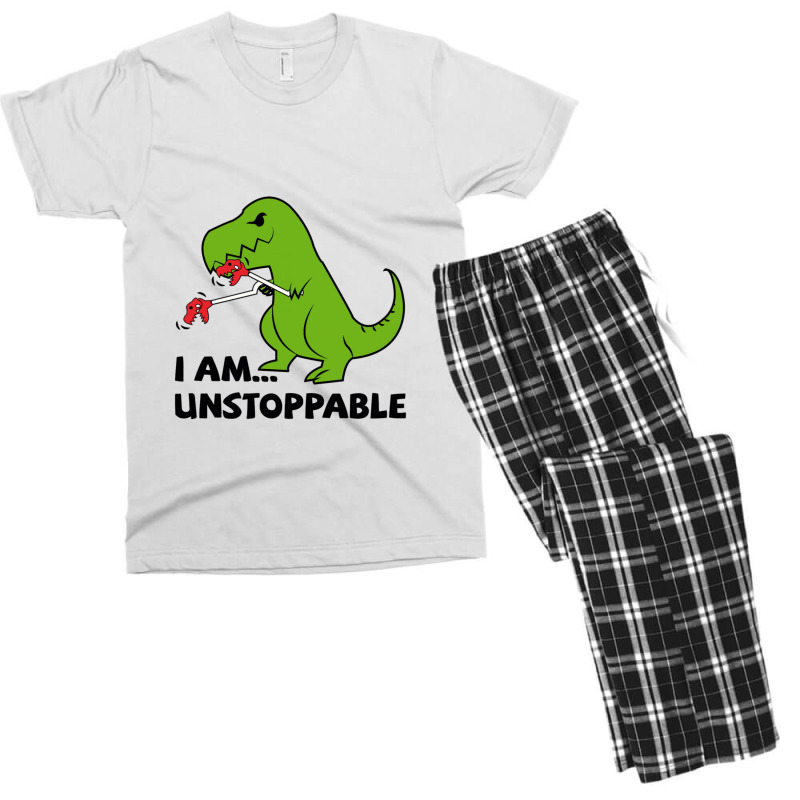 I Am Unstoppable T-rex Men's T-shirt Pajama Set | Artistshot