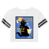 Mix Your Drinks With Catz Bitters Poster 70s Scorecard Crop Tee | Artistshot