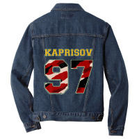 Hot Trend Kaprizov 97 Wild The Thrill Minnesota Pro Ice Hockey Men Denim Jacket | Artistshot