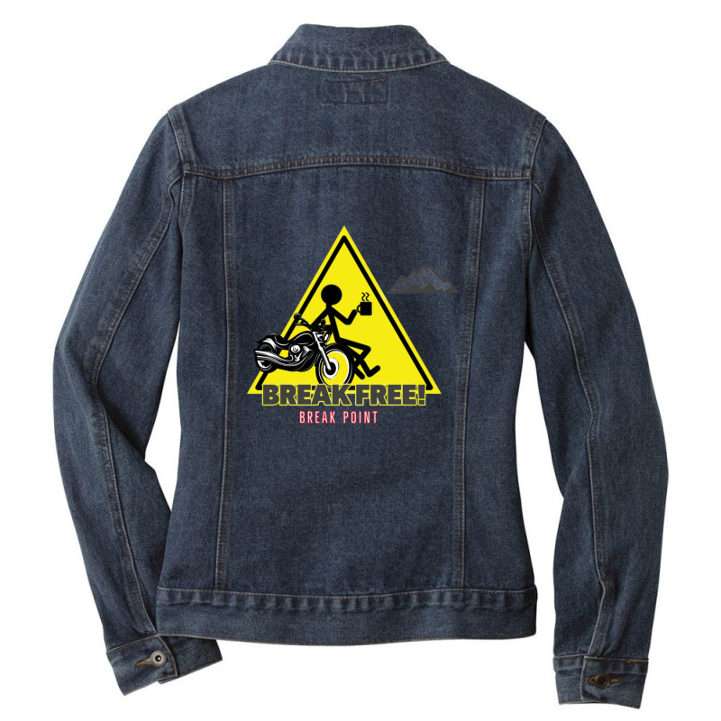 Break Point 1 Ladies Denim Jacket by CrystalWanda | Artistshot