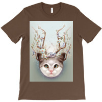 Kitten Horns Up Poster Aesthetic T-shirt | Artistshot