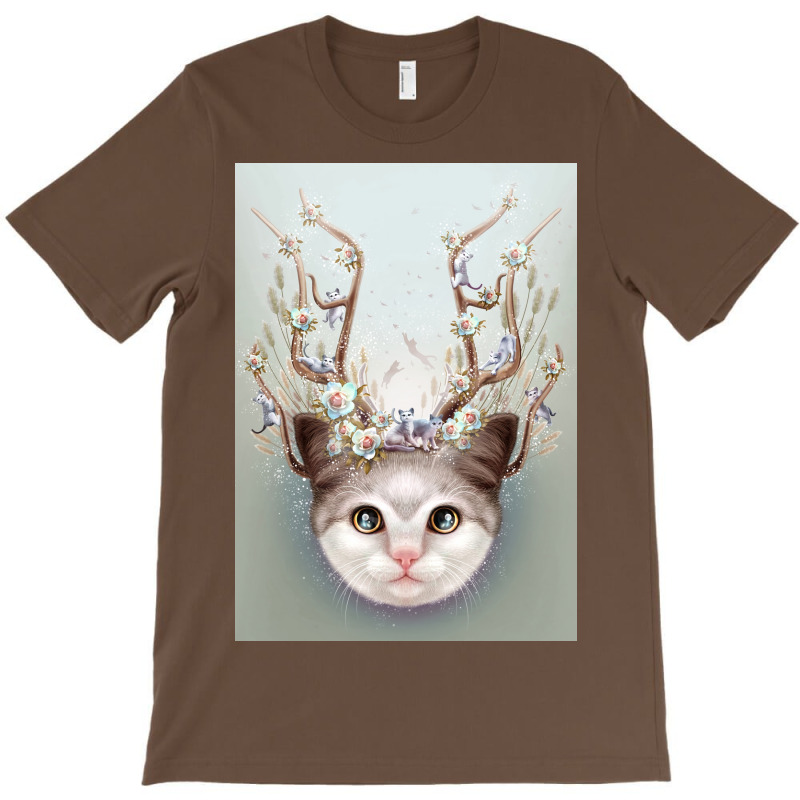 Kitten Horns Up Poster Aesthetic T-shirt | Artistshot