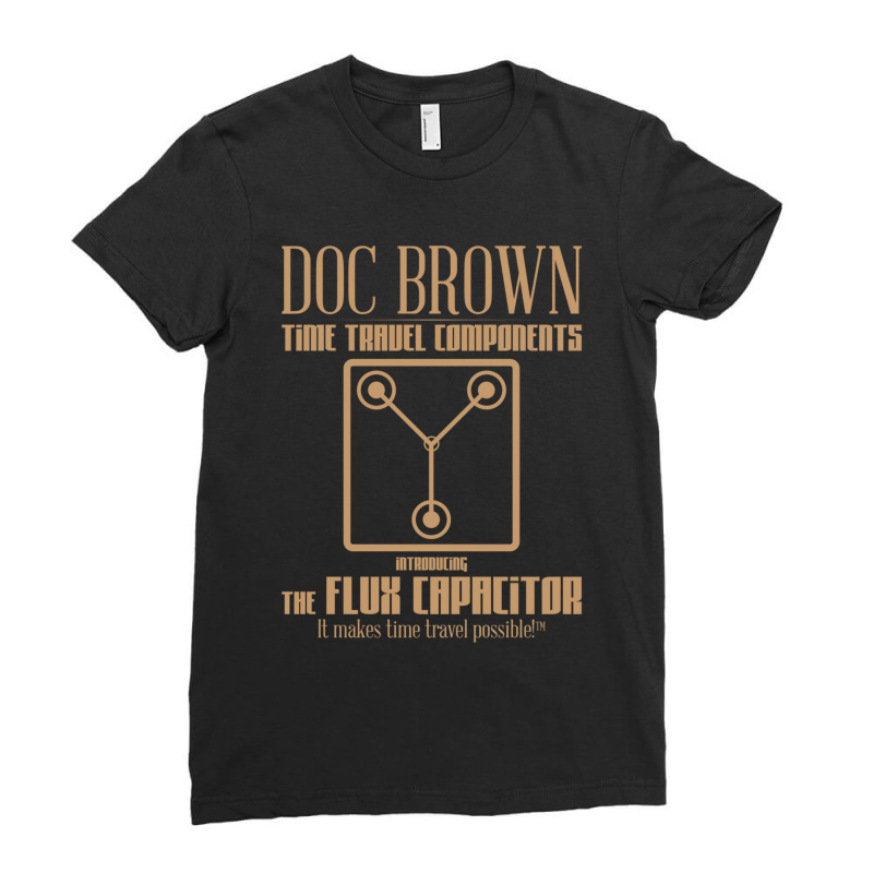 Doc Brown Time Travel Components Flux Capacitor Ladies Fitted T-Shirt by TannerStagno | Artistshot