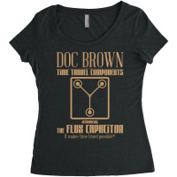 Doc Brown Time Travel Components Flux Capacitor Women's Triblend Scoop T-shirt | Artistshot