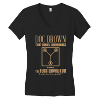 Doc Brown Time Travel Components Flux Capacitor Women's V-neck T-shirt | Artistshot