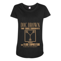 Doc Brown Time Travel Components Flux Capacitor Maternity Scoop Neck T-shirt | Artistshot