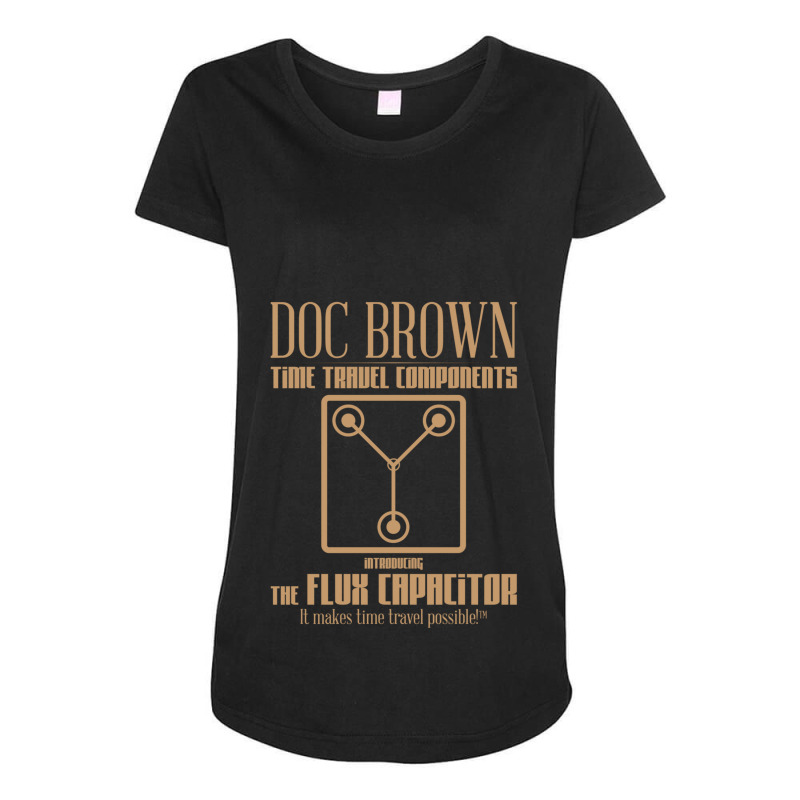 Doc Brown Time Travel Components Flux Capacitor Maternity Scoop Neck T-shirt by TannerStagno | Artistshot