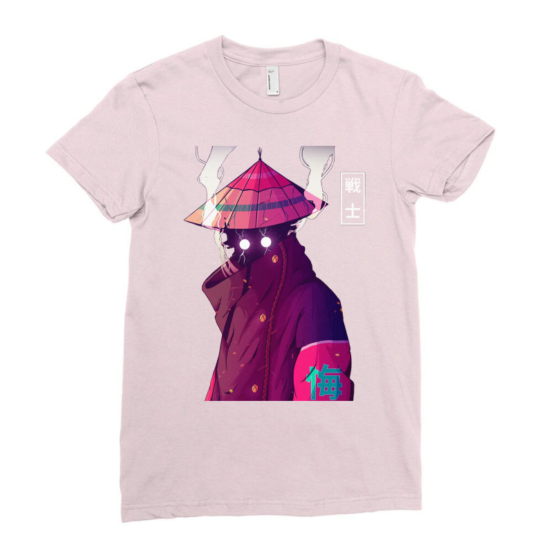 Japanese Cyberpunk Samurai Warrior Ladies Fitted T-Shirt by pernerdhiwary | Artistshot