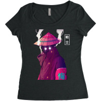 Japanese Cyberpunk Samurai Warrior Women's Triblend Scoop T-shirt | Artistshot