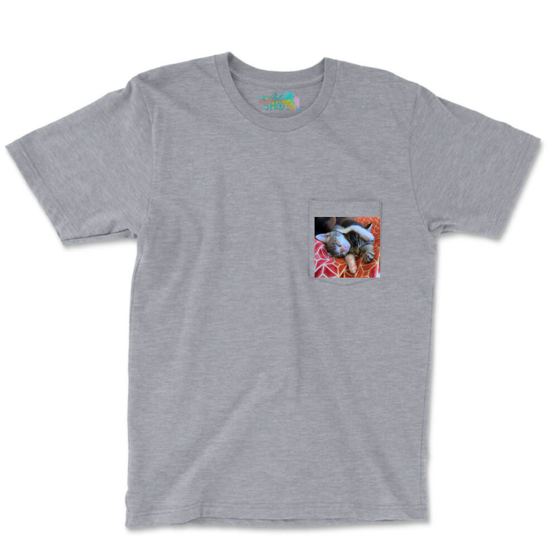 Kitten Snuggle Session Poster Girl Pocket T-shirt | Artistshot