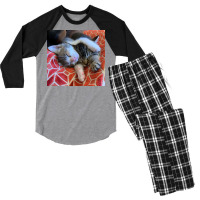 Kitten Snuggle Session Poster Girl Men's 3/4 Sleeve Pajama Set | Artistshot