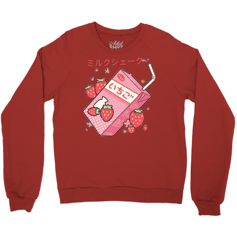 Japanese Kawaii Strawberry Milk Shake Essential Classic Crewneck Sweatshirt | Artistshot