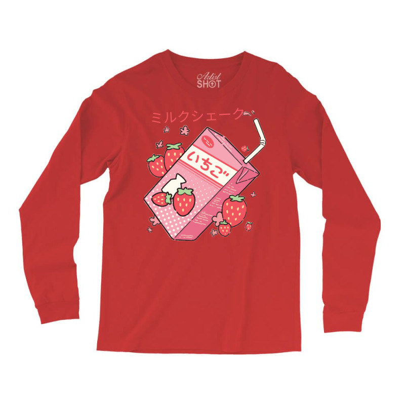 Japanese Kawaii Strawberry Milk Shake Essential Classic Long Sleeve Shirts | Artistshot