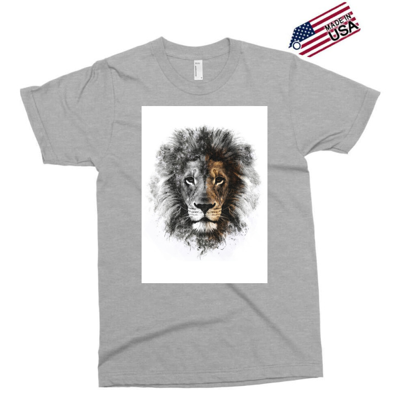 Lion Mono Poster Green Exclusive T-shirt | Artistshot