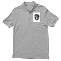 Lion Mono Poster Green Men's Polo Shirt | Artistshot