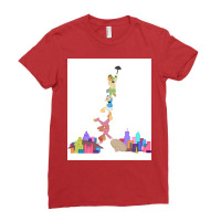 Three Caballeros Skylines Classic Poster Tumblr Ladies Fitted T-shirt | Artistshot